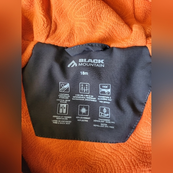 Black Mountain Kids' Orange Hooded Jacket, Size 18 Months - Picture 4 of 5